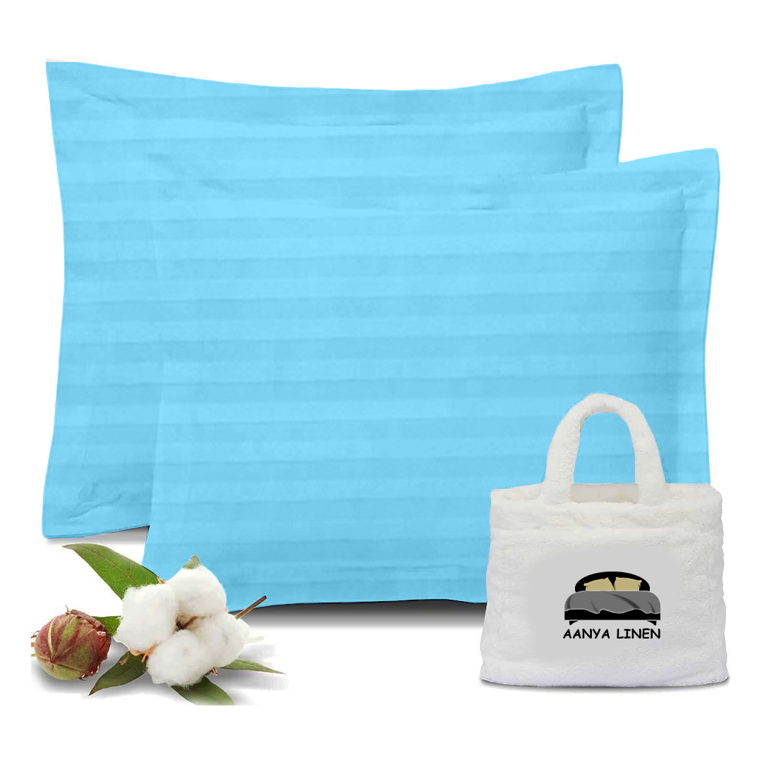 kissenbezug 50x50 CM Streifen Hellblau