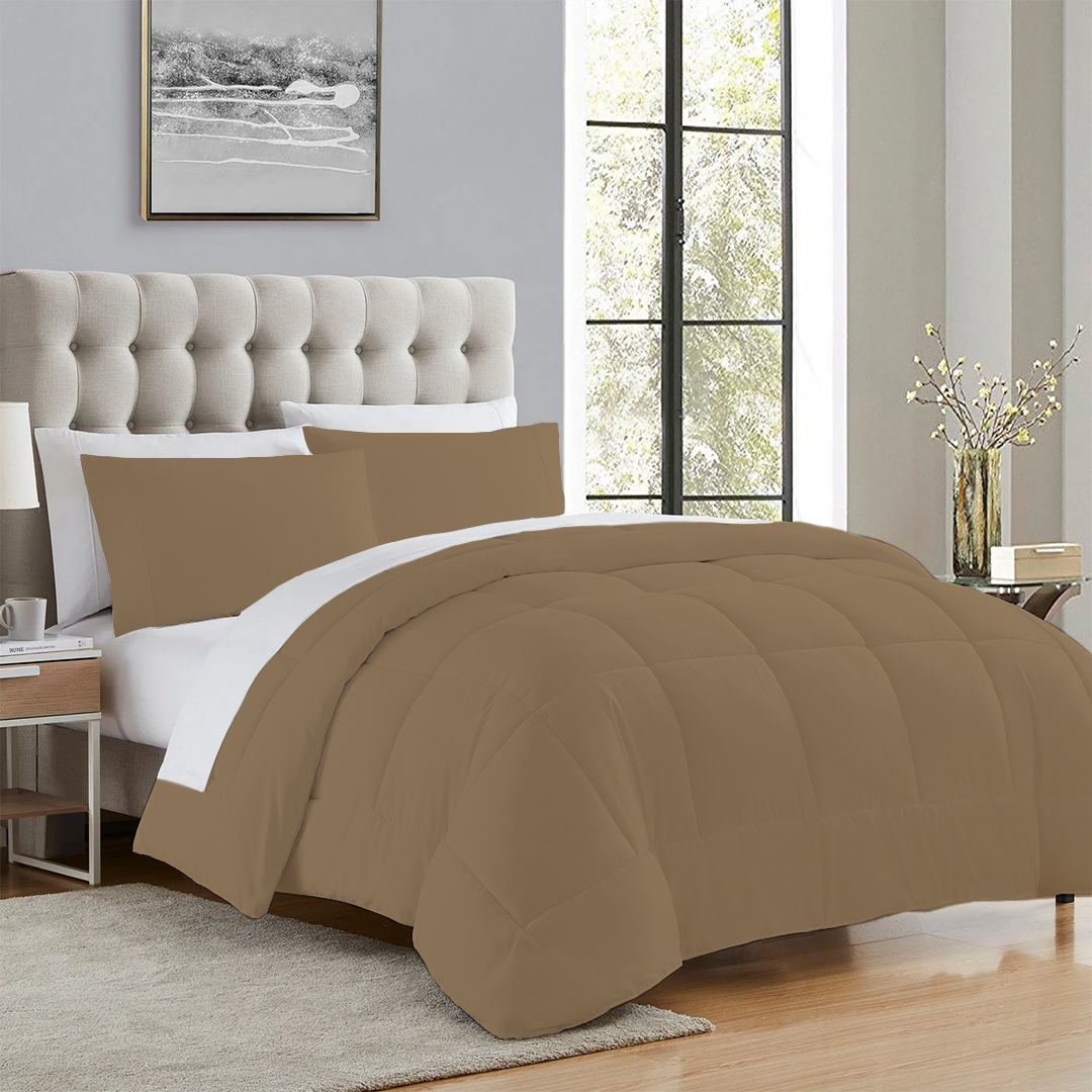Bettdecke 200x200 taupe 3 stck.