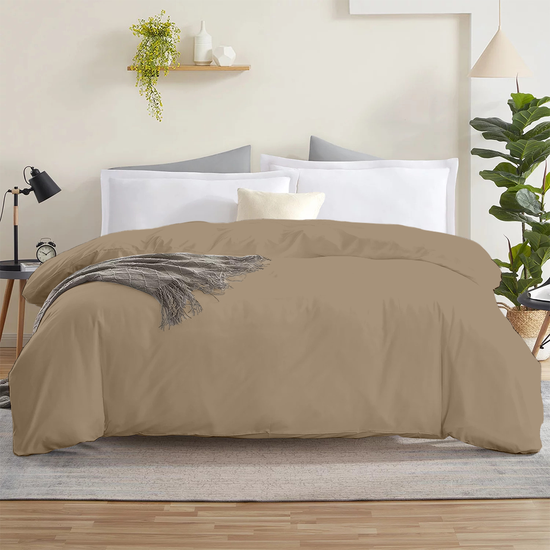 Bettbezug 240x220 CM Bliss Solid Satin taupe