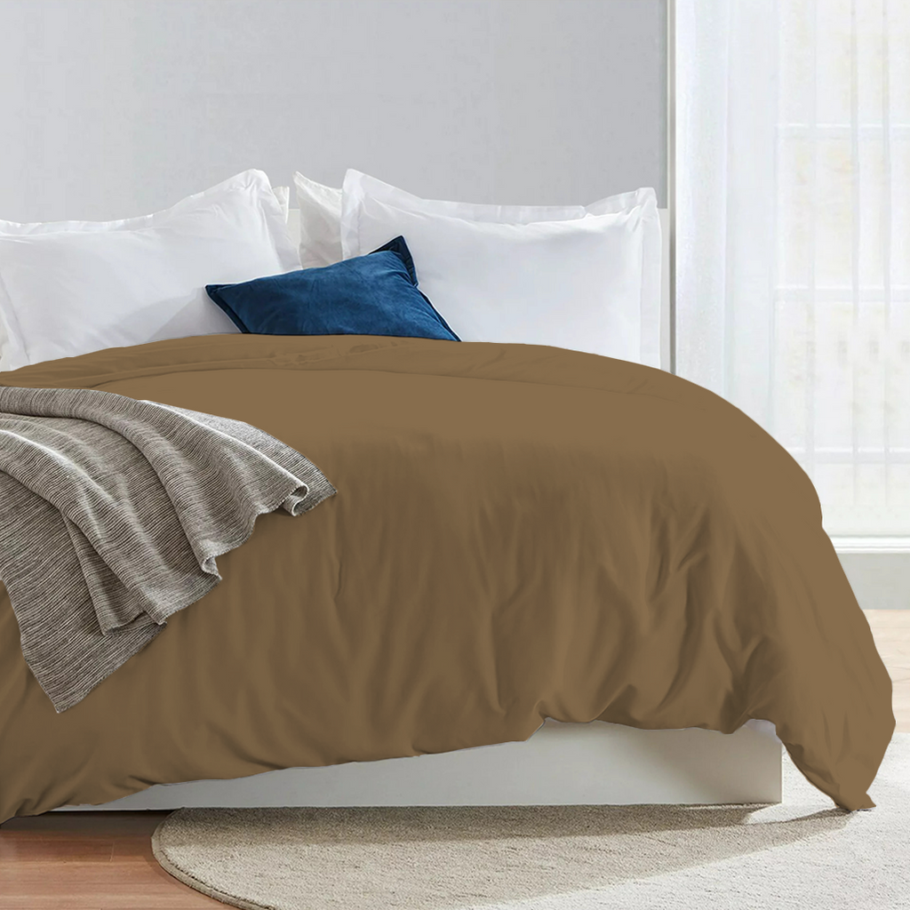 Bettbezug 200x200 CM Bequemer Satin taupe