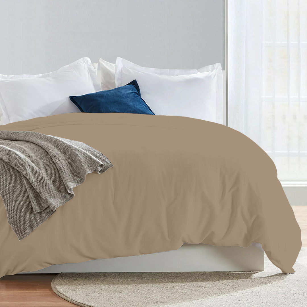 Bettbezug 200x220 CM Bliss Solid Satin taupe