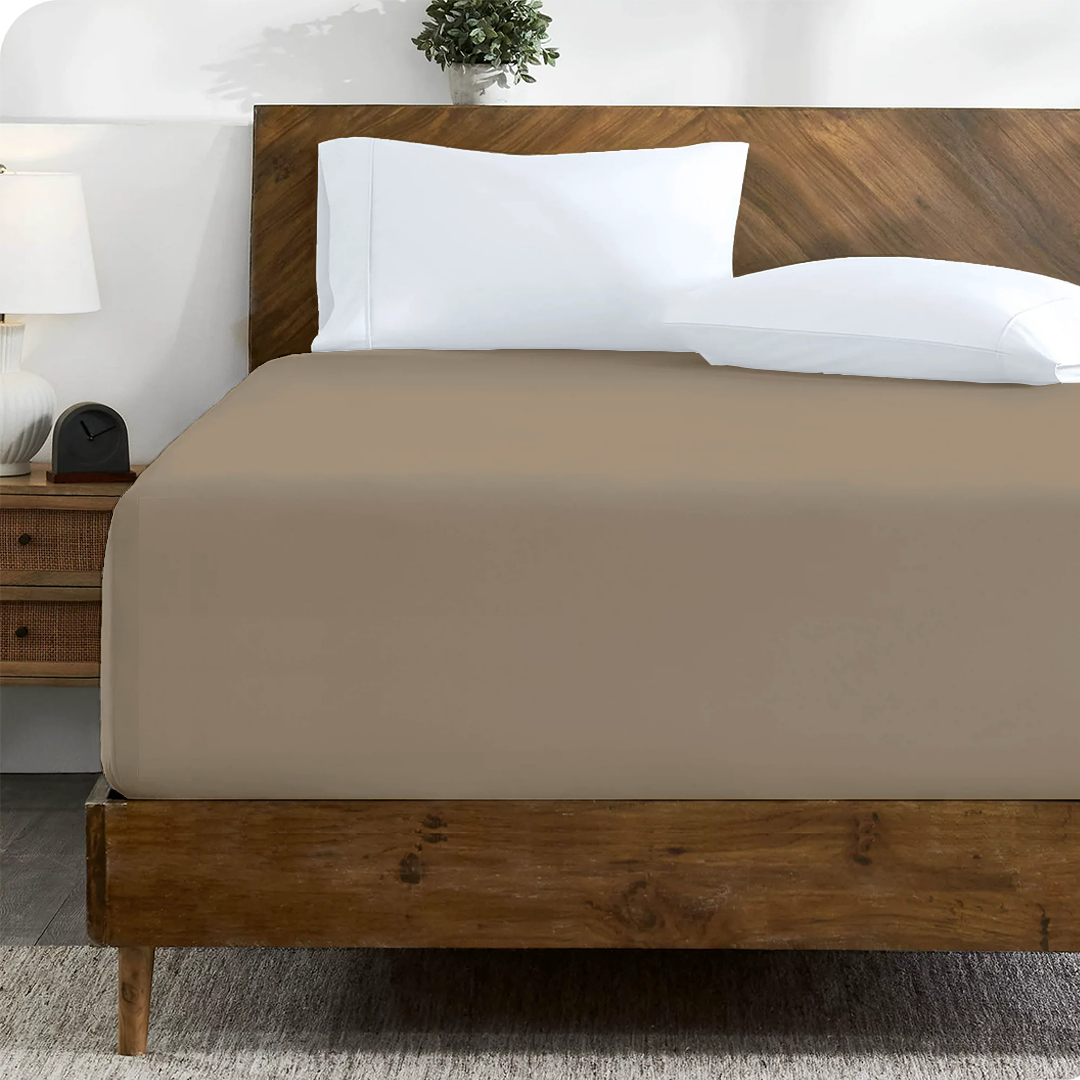 Spannbettlaken 180x200 cm taupe