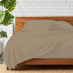 Flachbettblatt Set 200 x 200 CM taupe