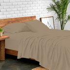 Bettlaken-Set 4-teilig 160 x 200 CM taupe