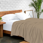 Bettlaken 180 x 260 CM taupe 400 Tc