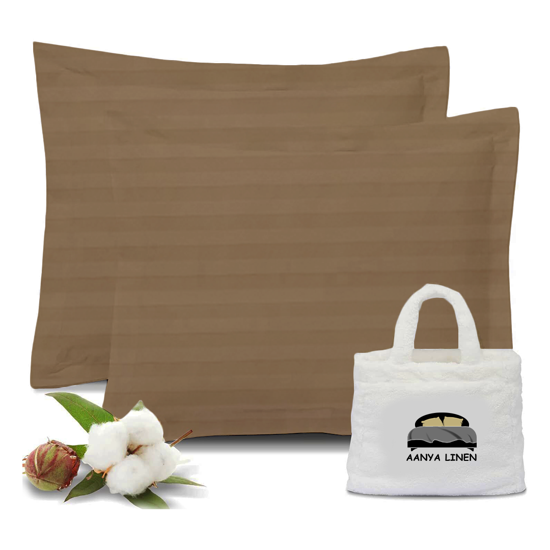 kissenbezug 40x40 CM Streifen taupe