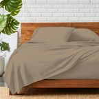 Bettlaken-Set 4-teilig 140 x 200 CM Taupe