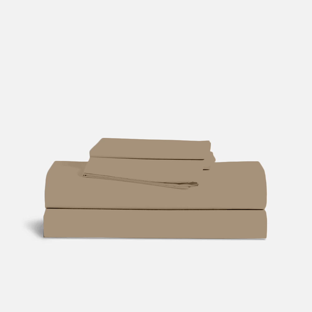 Flachbettblatt Set 200 x 200 CM taupe