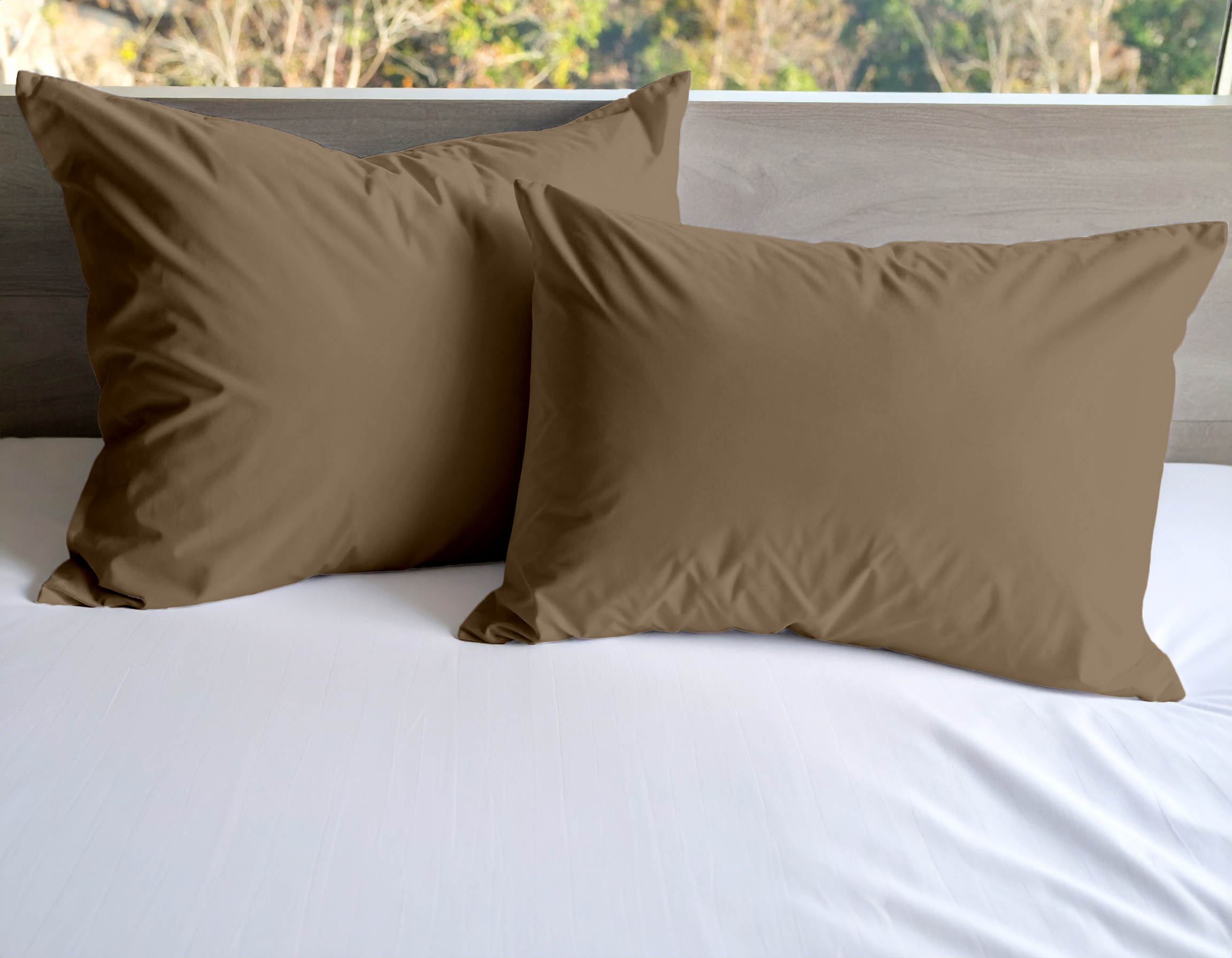 kissenbezug 40x80 taupe 400 TC