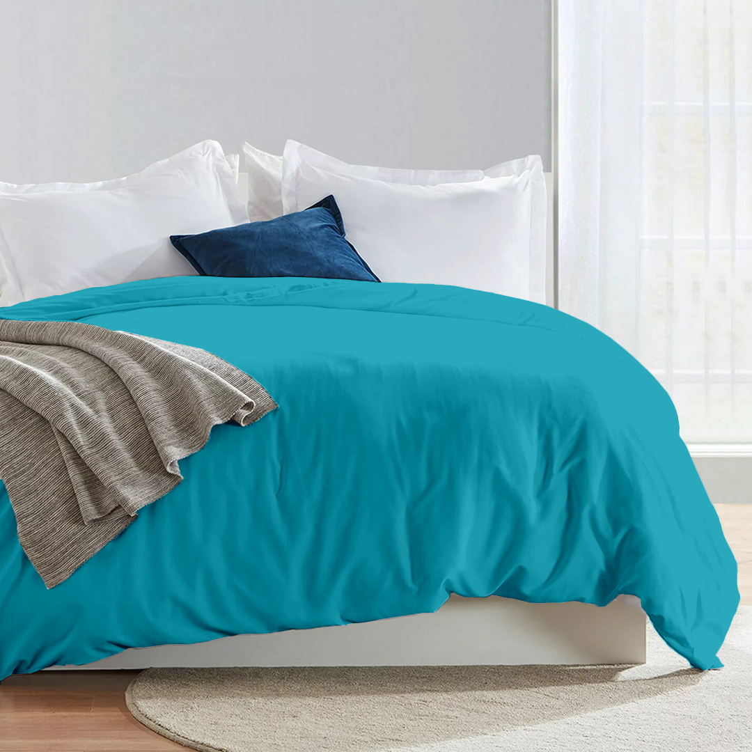 Bettbezug 200x200 CM Bequemer Satin Türkis