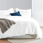 Bettbezug 200x220 CM Bliss Solid Satin Set Weiß 