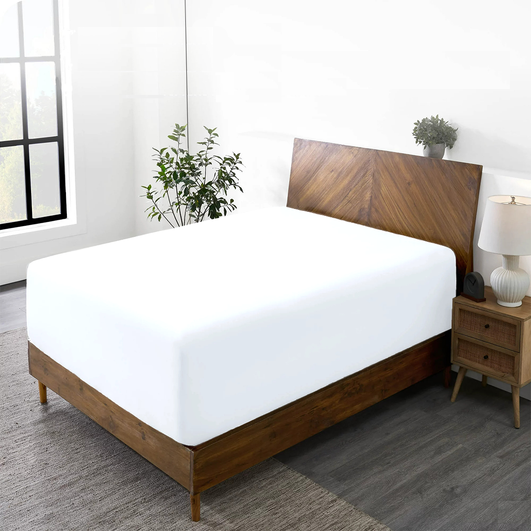 Spannbettlaken-Set 180 x 200 cm Weiß 