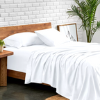 Bettlaken-Set 4-teilig 160 x 200 CM Weiß
