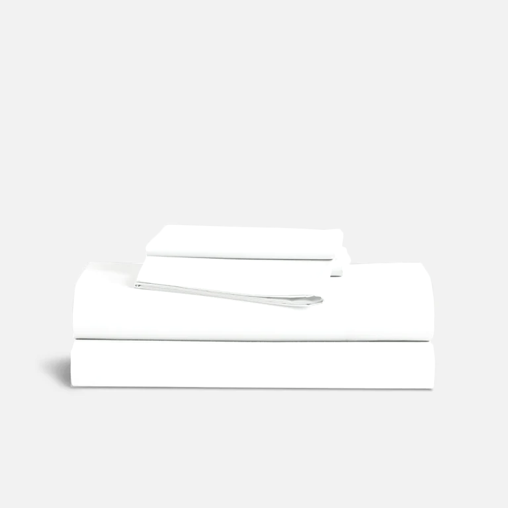 Bettlaken-Set 4-teilig 90 x 200 CM Weiß 