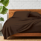 Bettlaken-Set 4-teilig 120 x 200 CM Schokolade 