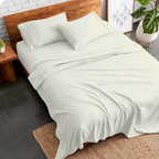 Bettlaken-Set 4-teilig 120 x 200 CM Cremefarben