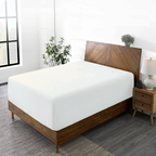 Spannbettlaken-Set 180 x 200 cm cremefarben