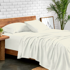 Bettlaken-Set 4-teilig 120 x 200 CM Cremefarben
