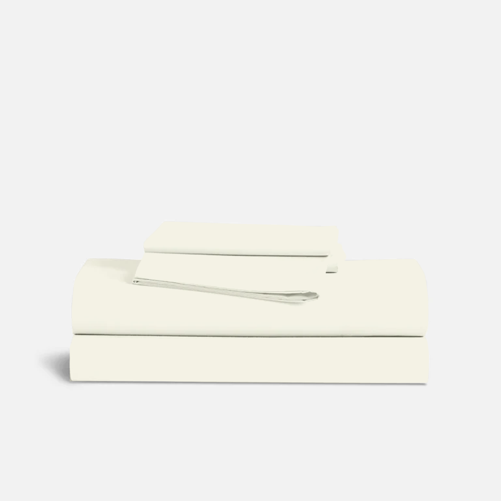 Bettlaken-Set 4-teilig 160 x 200 CM Cremefarben