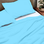 Flachbettblatt Set 150 x 250 CM Hellblau
